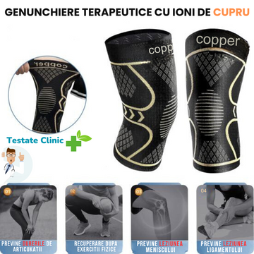 Genunchiere Terapeutice cu ioni de cupru